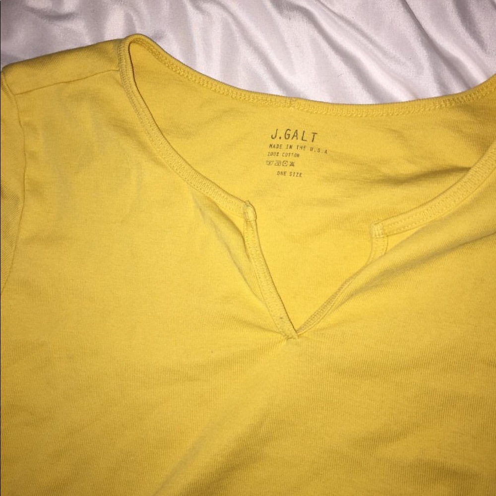 Yellow John galt crop top